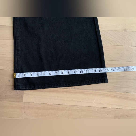 CIDER Mid Rise Flare Wide-Leg Jeans - Black - Picture 7 of 8